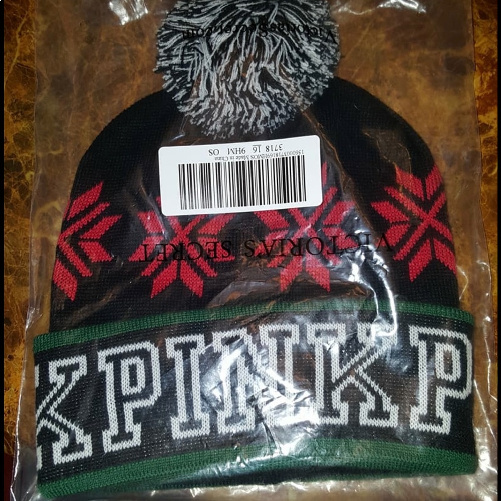 Pink beanie hat